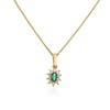 Wholesale Jewelry Set Zircon Copper Microinlaid Plant Flowershaped Electroplated For Women