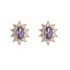 Wholesale Jewelry Set Zircon Copper Microinlaid Plant Flowershaped Electroplated For Women