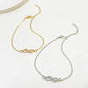 Wholesale Jewelry Sexy Infinity Alloy Rhinestones 14k Gold Plated Anklet