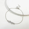 Wholesale Jewelry Sexy Infinity Alloy Rhinestones 14k Gold Plated Anklet