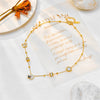 Wholesale Jewelry Shell Black And White Butterfly Flower Tassel Titanium Steel And Stainless Steel Clavicle Chain With Electroplating For Women