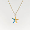 Wholesale Jewelry Shell Enamel Oil Drop Geometric Brass Handmade Pendant Necklace For Women