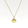Wholesale Jewelry Shell Enamel Oil Drop Geometric Brass Handmade Pendant Necklace For Women