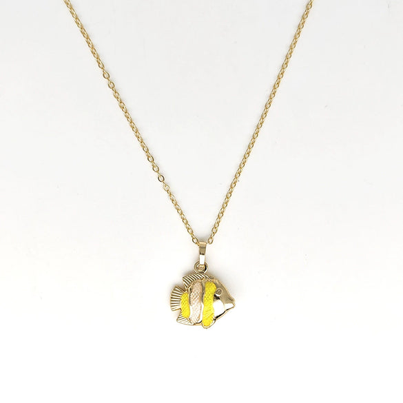 Wholesale Jewelry Shell Enamel Oil Drop Geometric Brass Handmade Pendant Necklace For Women