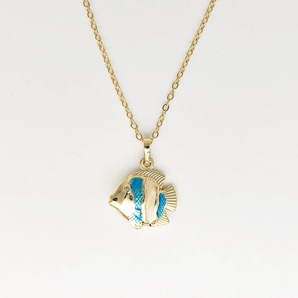 Wholesale Jewelry Shell Enamel Oil Drop Geometric Brass Handmade Pendant Necklace For Women