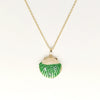 Wholesale Jewelry Shell Enamel Oil Drop Geometric Brass Handmade Pendant Necklace For Women
