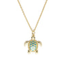 Wholesale Jewelry Shell Enamel Oil Drop Geometric Brass Handmade Pendant Necklace For Women