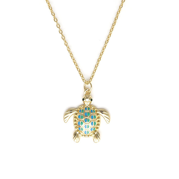 Wholesale Jewelry Shell Enamel Oil Drop Geometric Brass Handmade Pendant Necklace For Women