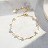 Wholesale Jewelry Shell Pearl Four Leaf Clover Round Bead Chain Bracelet S925 Sterling Silver Electroplated Geometric Style For Women
