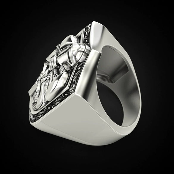 Wholesale Jewelry Shieldshaped Sword Knight Ring Alloy The Crown Geometric Style Unisex Retro