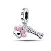 Wholesale Jewelry 225 Silver Animal Dripping Oil Style Diy Pendant Accessories Bracelet
