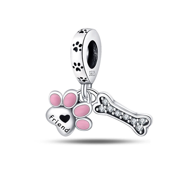 Wholesale Jewelry 225 Silver Animal Dripping Oil Style Diy Pendant Accessories Bracelet