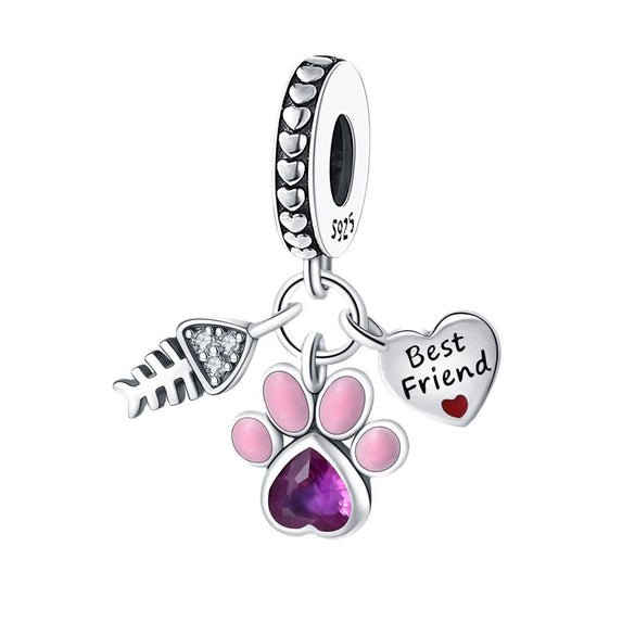 Wholesale Jewelry 225 Silver Animal Dripping Oil Style Diy Pendant Accessories Bracelet