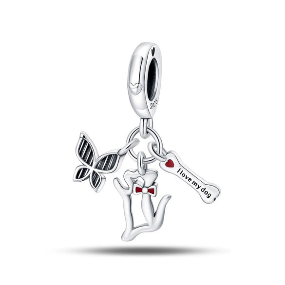 Wholesale Jewelry 225 Silver Animal Dripping Oil Style Diy Pendant Accessories Bracelet