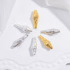 Wholesale Jewelry Silver 925 Baroque Hammered Long Oval Beads Electroplated Jewelry Accessories For Diy Bracelet Necklace Earrings