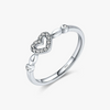 Wholesale Jewelry Silver Cool Style Heartshaped Ring For Women
