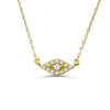 Wholesale Jewelry 925 Silver Devil's Eye Geometric Pendant O Chain Necklace