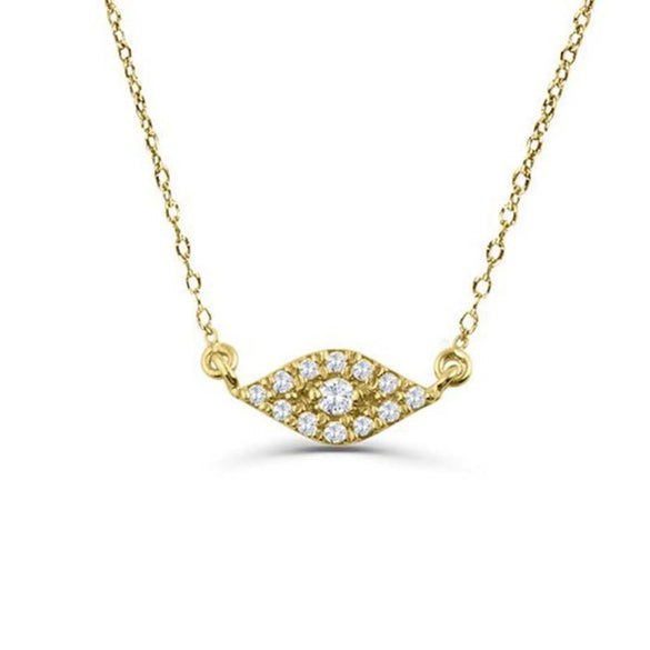 Wholesale Jewelry 925 Silver Devil's Eye Geometric Pendant O Chain Necklace