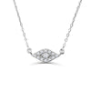 Wholesale Jewelry 925 Silver Devil's Eye Geometric Pendant O Chain Necklace