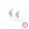 Wholesale Jewelry 925 Silver Earrings Necklace Set Cute Animal Style With Inlaid Zircon Heart Pendant