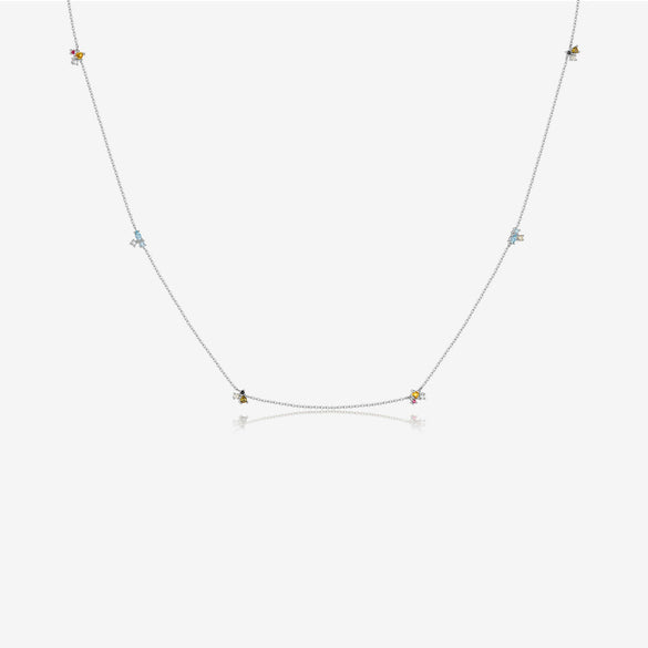 Wholesale Jewelry Silver Electroplated Hanging Long Chain Necklace With Cross Pattern