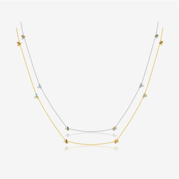 Wholesale Jewelry Silver Electroplated Hanging Long Chain Necklace With Cross Pattern