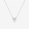 Wholesale Jewelry Silver Geometric Cross Pendant Necklace Electroplated With Platinum And 18K Gold