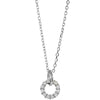 Wholesale Jewelry Silver Geometric Donut And Cross Pendant Necklace With Zircon And Diamond And Ochain Ring