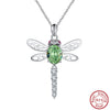 Wholesale Jewelry Silver Geometric Dragonfly Pendant Necklace With Electroplating