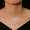 Wholesale Jewelry Silver 925 Geometric Pearshaped Square Zircon Pendant Necklace Set With Diamonds For Women