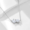 Wholesale Jewelry Silver 925 Geometric Pearshaped Square Zircon Pendant Necklace Set With Diamonds For Women