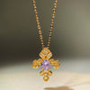 Wholesale Jewelry Silver Geometric Pendant Necklace Set With Diamonds O Word Chain