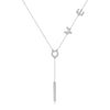 Wholesale Jewelry 925 Silver Geometric Pendant With Cross Chain Electroplated Simple Style For Women