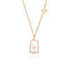 Wholesale Jewelry 925 Silver Geometric Star Square Shield Bead Necklace With Electroplating For Women Retro Cold Style