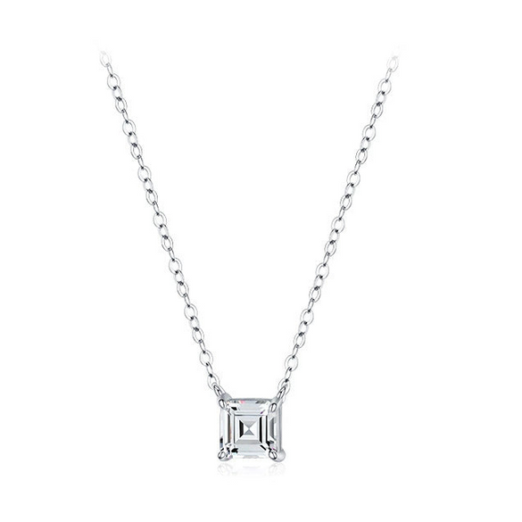 Wholesale Jewelry Silver Geometric Style Set With Precious Stones Clavicle Chain Necklace Earrings Ring