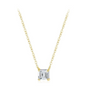 Wholesale Jewelry Silver Geometric Style Set With Precious Stones Clavicle Chain Necklace Earrings Ring