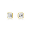 Wholesale Jewelry Silver Geometric Style Set With Precious Stones Clavicle Chain Necklace Earrings Ring