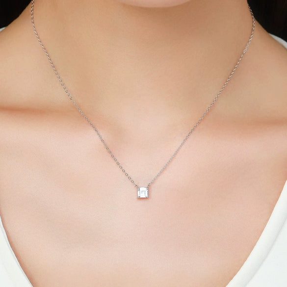Wholesale Jewelry Silver Geometric Style Set With Precious Stones Clavicle Chain Necklace Earrings Ring
