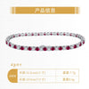Wholesale Jewelry Silver Geometric Tennis Chain Bracelet With Red Zircon Electroplated