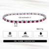 Wholesale Jewelry Silver Geometric Tennis Chain Bracelet With Red Zircon Electroplated