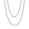 Wholesale Jewelry Silver 925 Geometric Thin Floral Side Chain Necklace