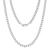 Wholesale Jewelry Silver 925 Geometric Thin Floral Side Chain Necklace