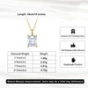 Wholesale Jewelry 925 Silver Geometric Zircon Pendant Necklace With Electroplating And Sugar Cube Shape
