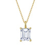 Wholesale Jewelry 925 Silver Geometric Zircon Pendant Necklace With Electroplating And Sugar Cube Shape