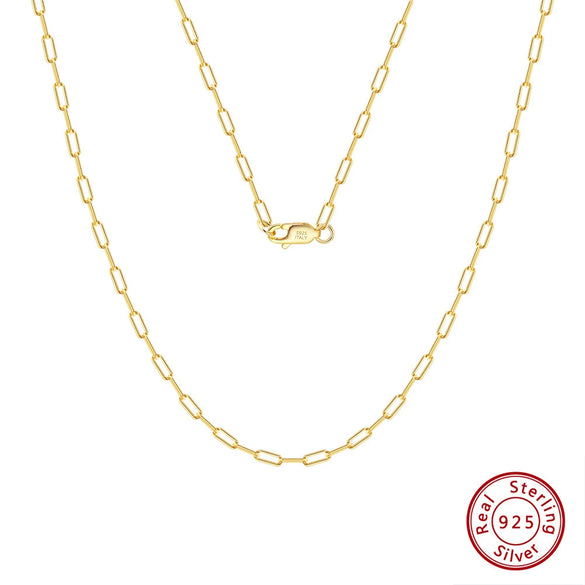 Wholesale Jewelry 925 Silver Goldplated Geometric Cross Chain Necklace For Women