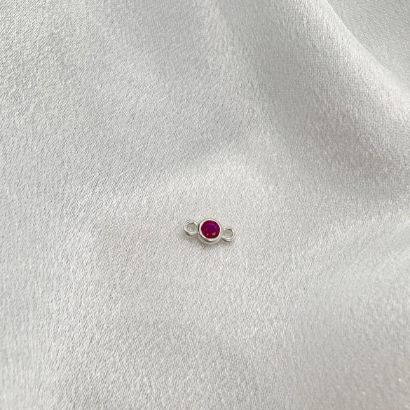 Wholesale Jewelry Silver 925 Inlaid Zircon Double Hanging Round Diy Semi Finished Bracelet Necklace Connecting Piece Material