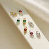 Wholesale Jewelry Silver 925 Inlaid Zircon Double Hanging Round Diy Semi Finished Bracelet Necklace Connecting Piece Material