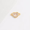 Wholesale Jewelry Silver Inlaid Zirconia Heart Shaped Connector Accessories