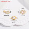 Wholesale Jewelry Silver Inlaid Zirconia Heart Shaped Connector Accessories