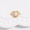 Wholesale Jewelry Silver Inlaid Zirconia Heart Shaped Connector Accessories